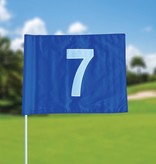 GolfFlags Golfvlag, genummerd, blauw