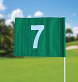 GolfFlags Golfvlag, genummerd, groen