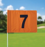 GolfFlags Golfvlag, genummerd, oranje