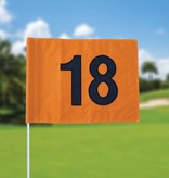 GolfFlags Golfvlag, genummerd, oranje