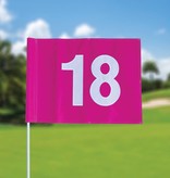 GolfFlags Golffahnen, nummeriert, pink