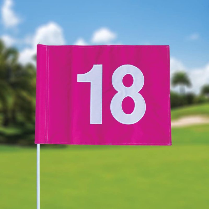 GolfFlags Golf flag, numbered, pink