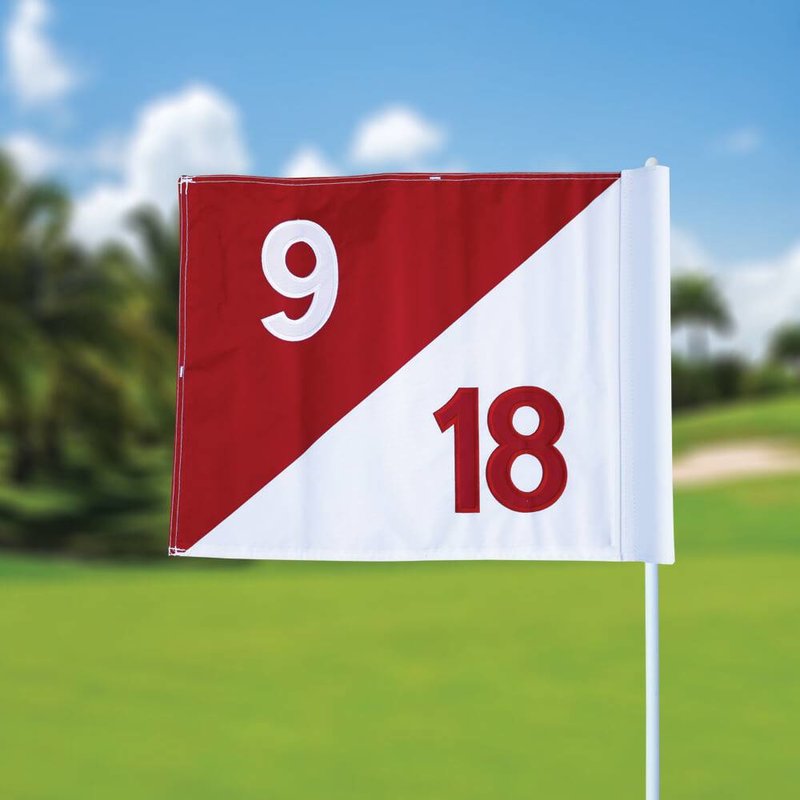 GolfFlags Golffahnen, semaphore, nummeriert, weiß - rot
