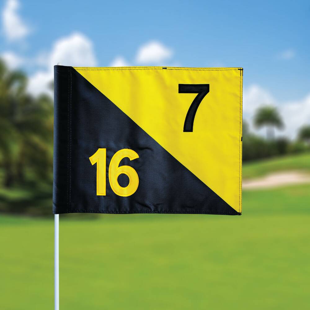 Golf flag, semaphore, numbered, black yellow GolfFlags GbR
