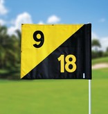 GolfFlags Golfvlag, semaphore, genummerd, zwart - geel