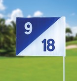 GolfFlags Golffahnen, semaphore, nummeriert, weiß - blau