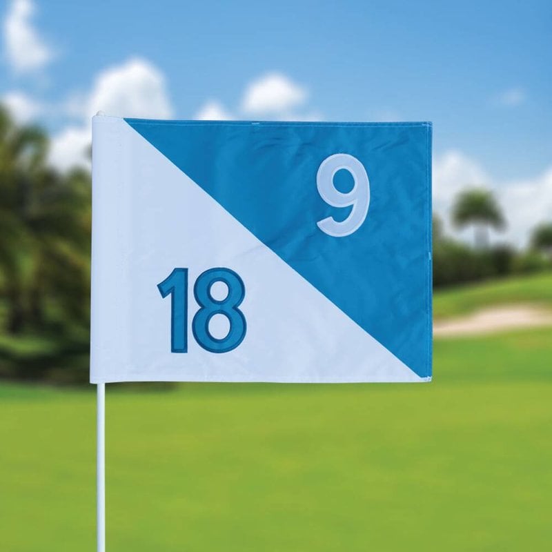 GolfFlags Golf flag, semaphore, numbered, white - light blue