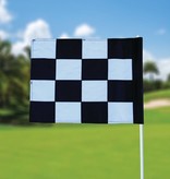 GolfFlags Golfvlag, checkered, wit - zwart