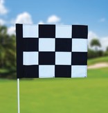 GolfFlags Golf flag, checkered, white - black