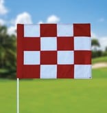 GolfFlags Golf flag, checkered, white - red