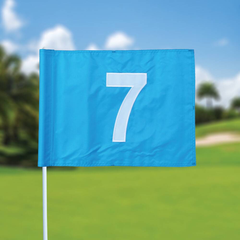 Golf flag, numbered, light blue GolfFlags GbR
