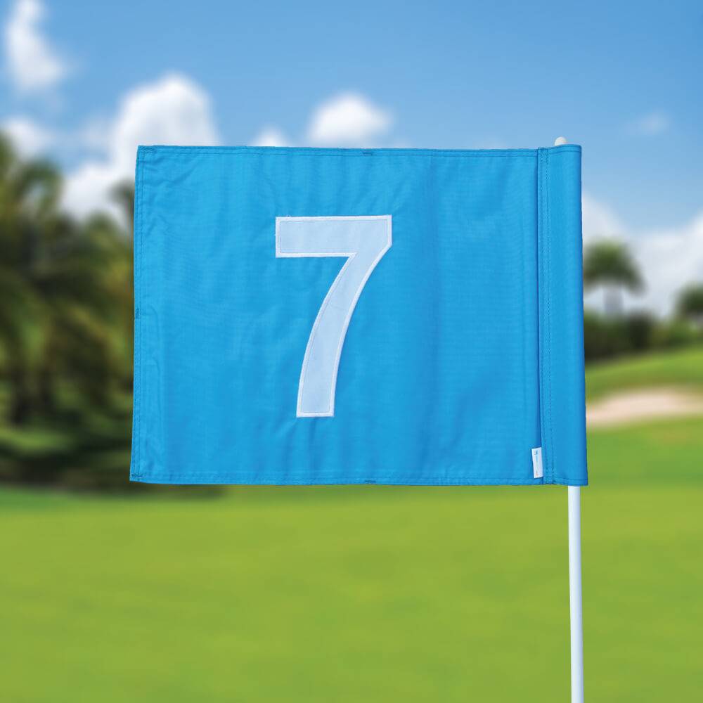 Golf flag, numbered, light blue GolfFlags GbR