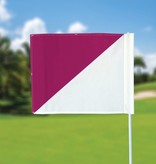 GolfFlags Golfvlag, semaphore, wit - roze