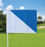 GolfFlags Golfvlag, semaphore, wit - lichtblauw