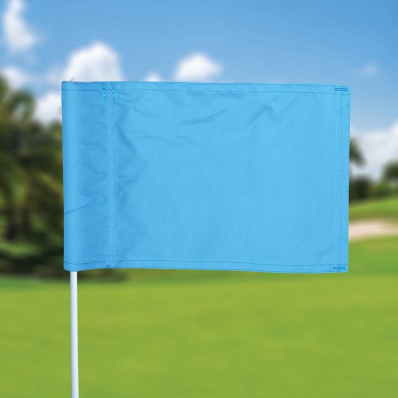 GolfFlags Putting green flag, plain, light blue