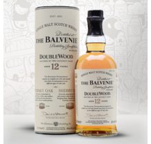 Balvenie 12Y 70cl Double Wood gift pack 2glas