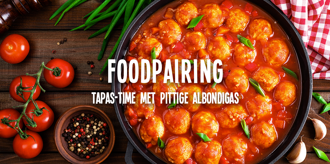 Foodpairing: pittige Spaanse albondigas. 