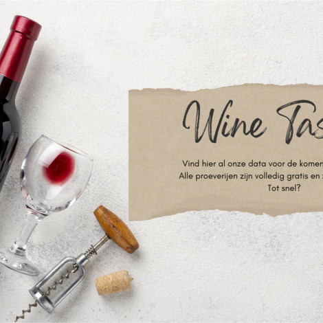 Data voor onze wine tastings!