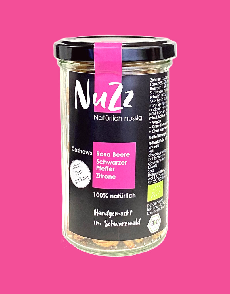 NuZz Bio-Cashews Rosa Beere - Schwarzer Pfeffer - Zitrone