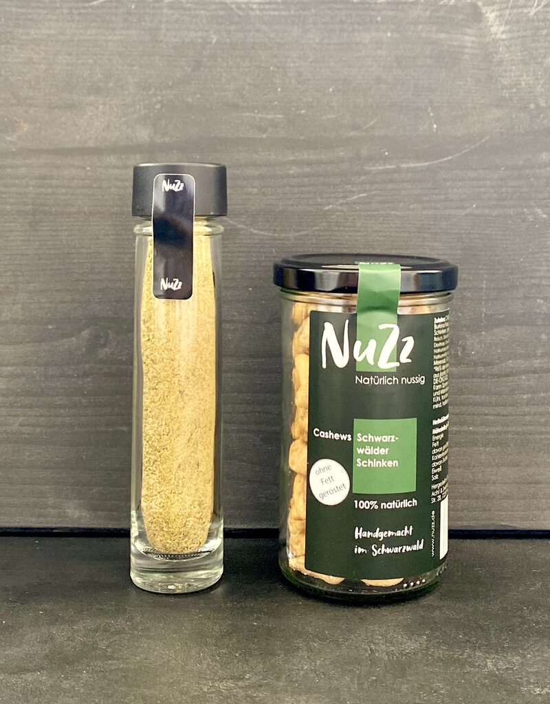NuZz Cashews Black Forest Ham and Smoked Sea salt with fir