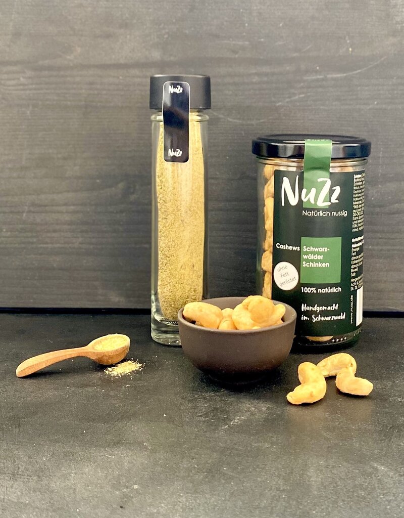 NuZz Cashews Black Forest Ham and Smoked Sea salt with fir