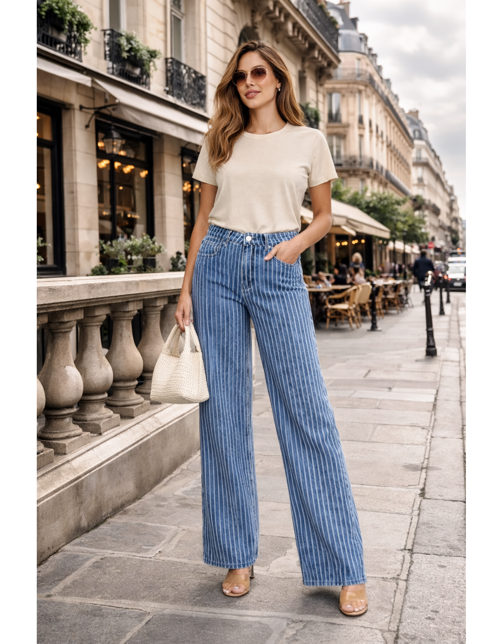 JEANS BY ELLE ET MOI JEANS STRIPE