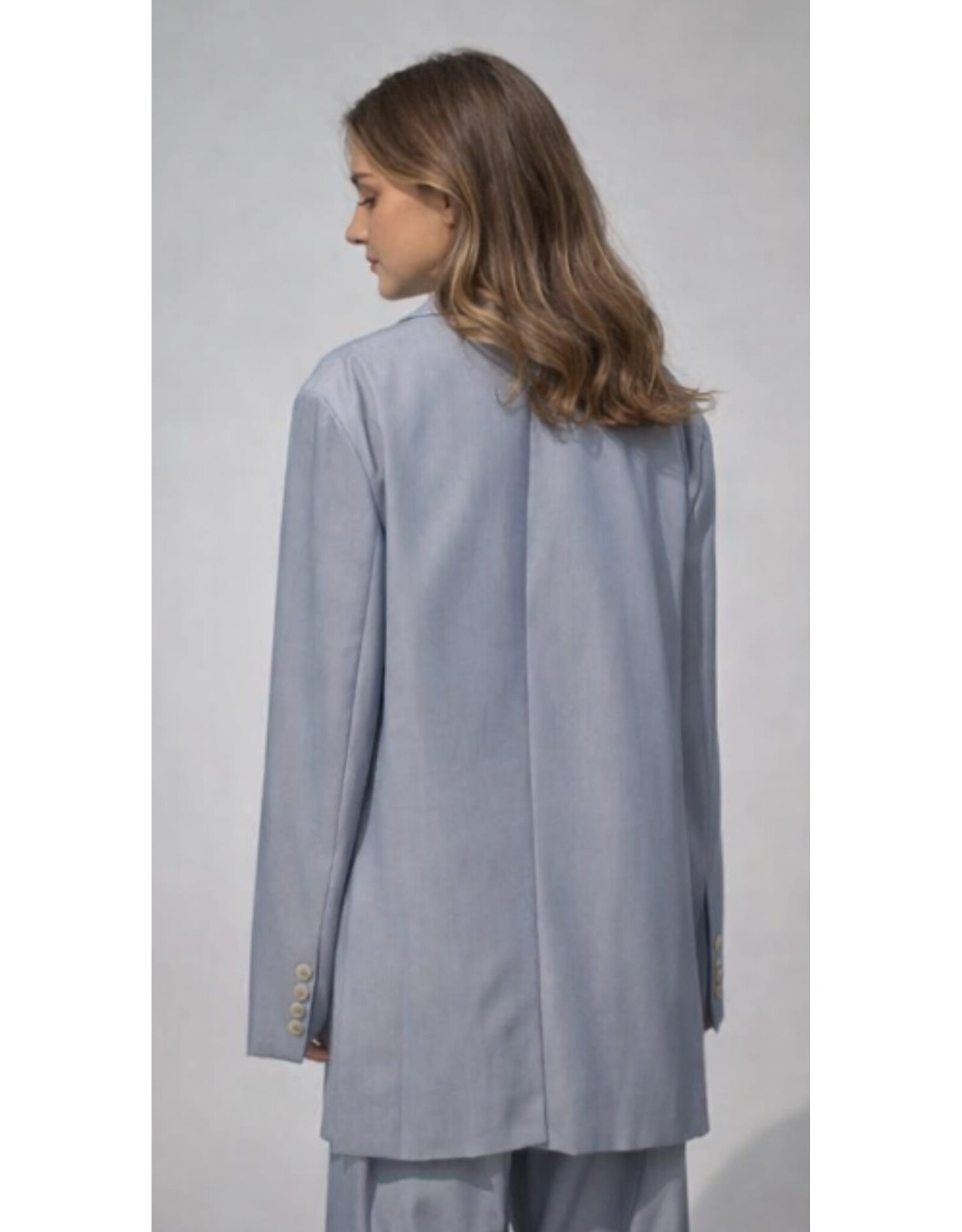 BY ELLE ET MOI GRIJZE OVERSIZED BLAZER