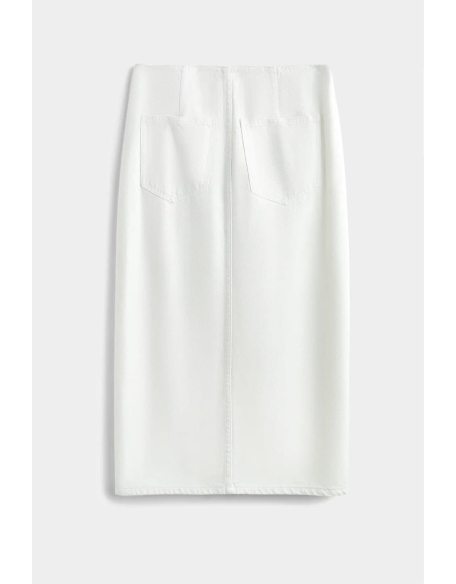 BY ELLE ET MOI DENIM ROK MET SPLIT EN KNOPSLUITING