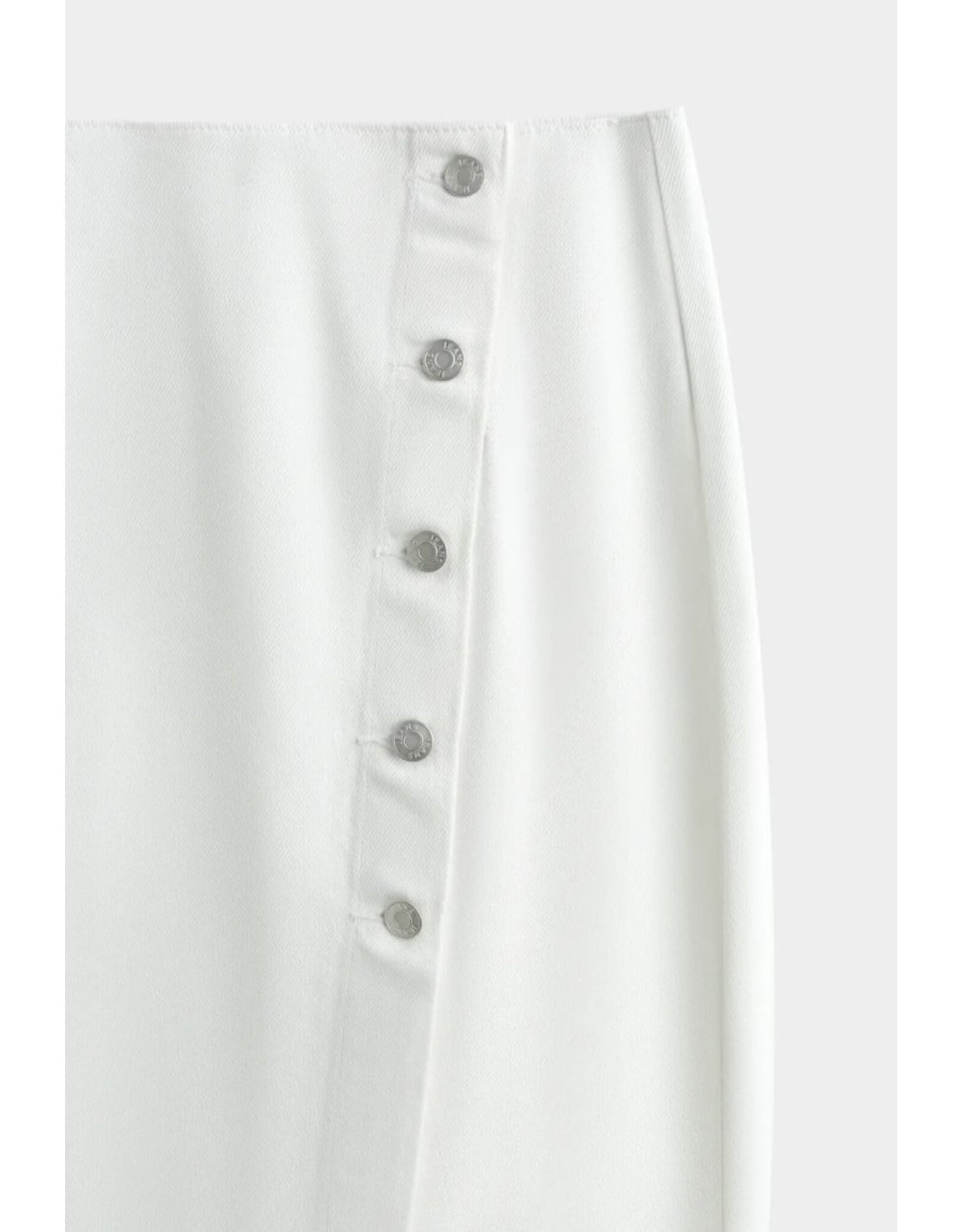 BY ELLE ET MOI DENIM ROK MET SPLIT EN KNOPSLUITING