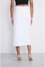 BY ELLE ET MOI DENIM ROK MET SPLIT EN KNOPSLUITING