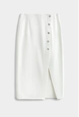 BY ELLE ET MOI DENIM ROK MET SPLIT EN KNOPSLUITING