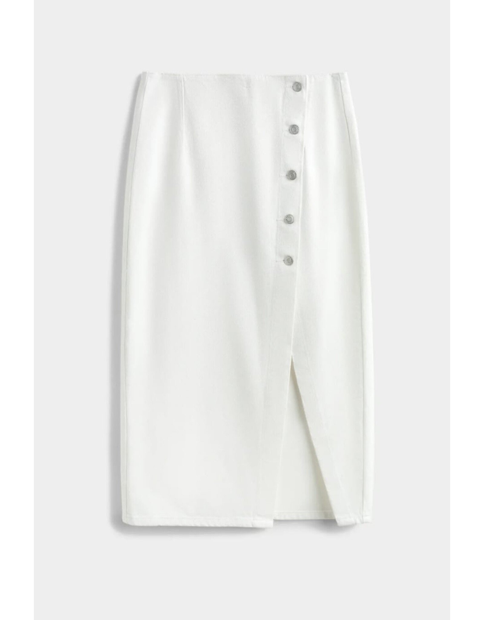 BY ELLE ET MOI DENIM ROK MET SPLIT EN KNOPSLUITING