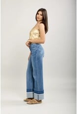 BY ELLE ET MOI TRENDY WIDE LEG JEANS MET OMSLAGDETAIL