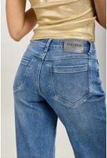 BY ELLE ET MOI TRENDY WIDE LEG JEANS MET OMSLAGDETAIL