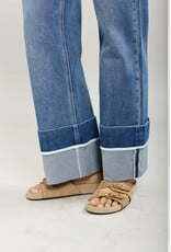 BY ELLE ET MOI TRENDY WIDE LEG JEANS MET OMSLAGDETAIL