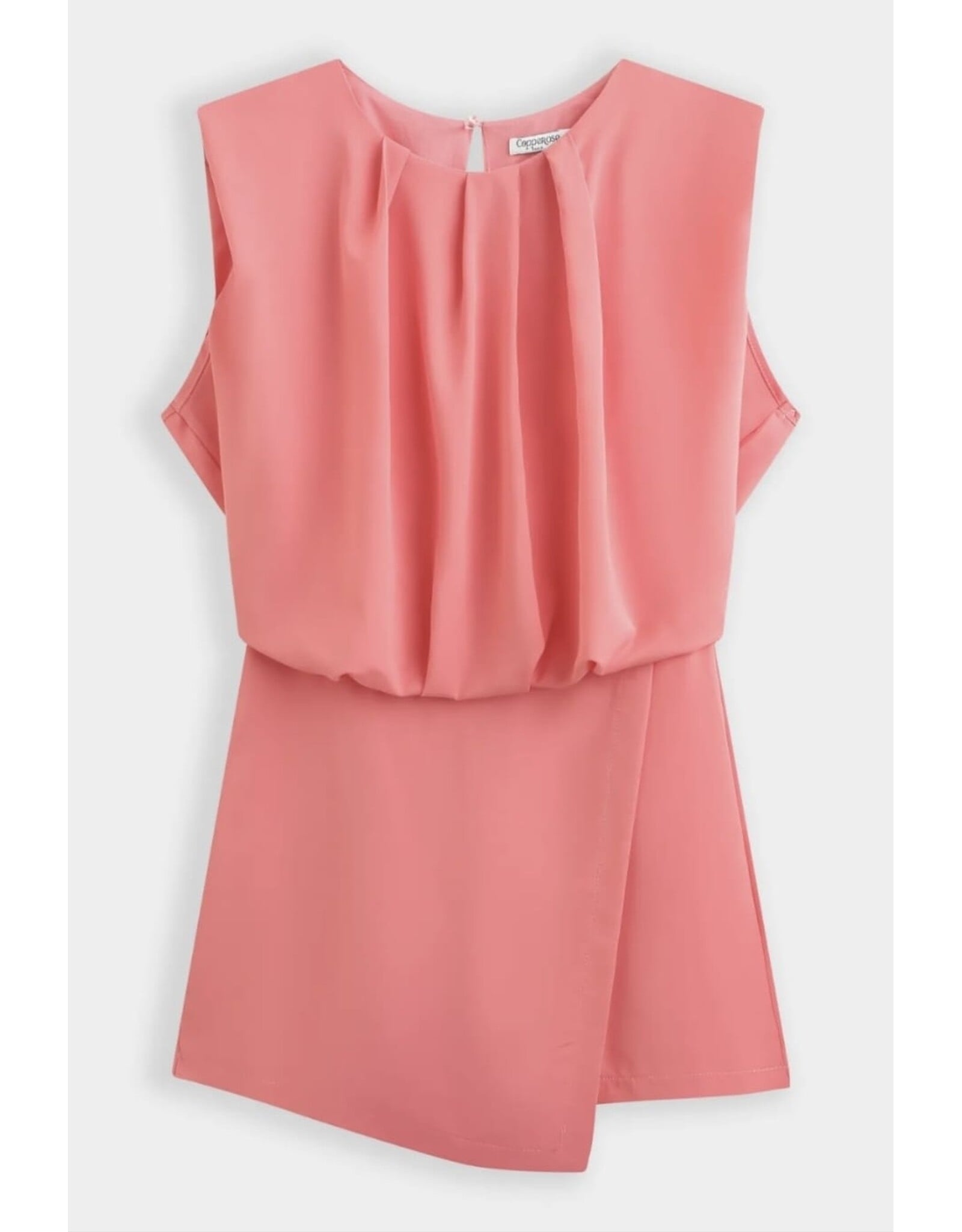 BY ELLE ET MOI ROZE PLAYSUIT MET DRAPERING