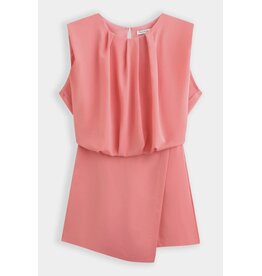 BY ELLE ET MOI ROZE PLAYSUIT MET DRAPERING