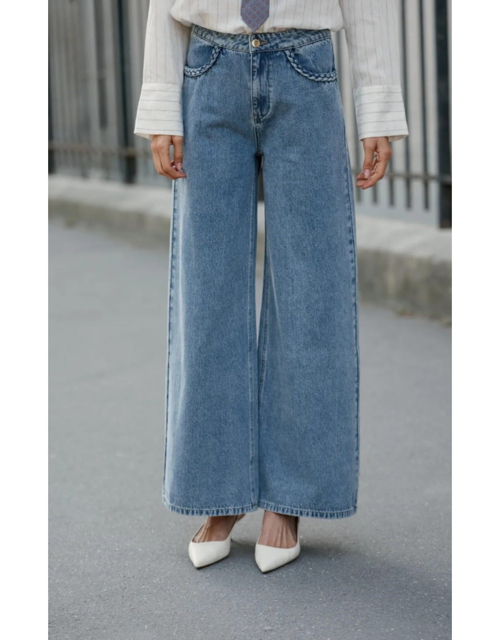 BY ELLE ET MOI JEANS DETAIL VLECHT