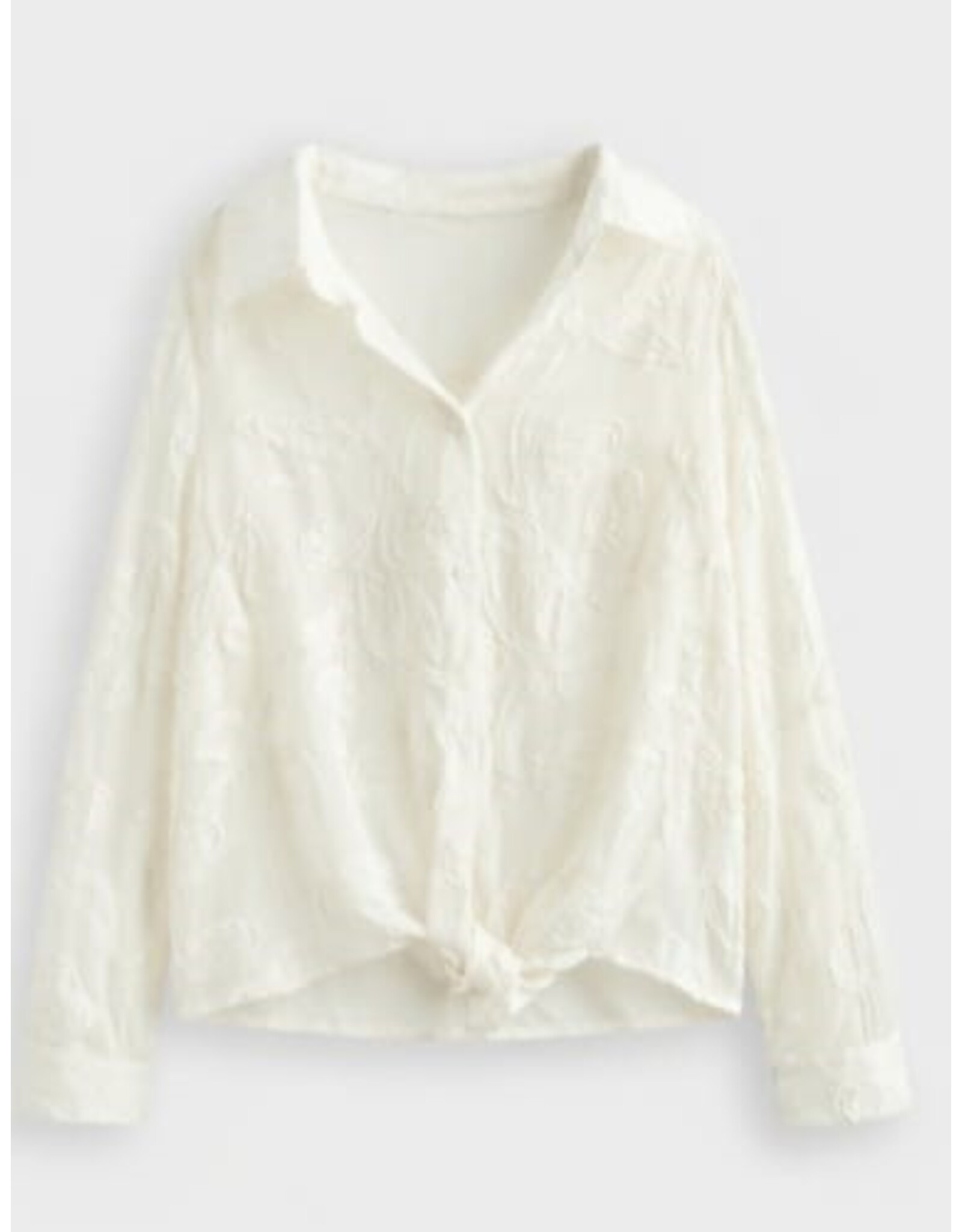 BY ELLE ET MOI BLOUSE CREME JAQUARD STRUCTUUR