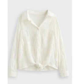 BY ELLE ET MOI BLOUSE CREME JACQUARD STRUCTUUR