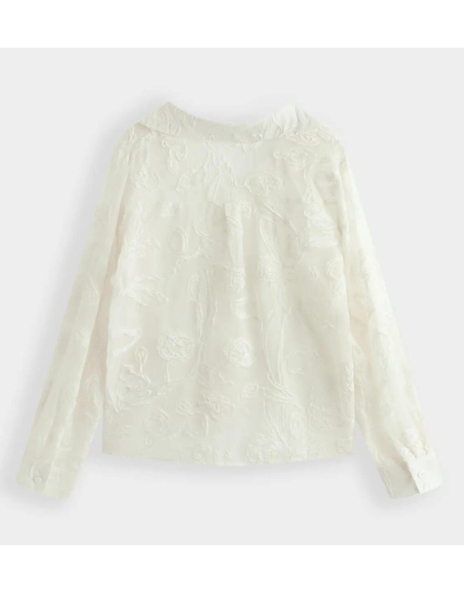 BY ELLE ET MOI BLOUSE CREME JAQUARD STRUCTUUR
