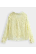 BY ELLE ET MOI BLOUSE GEEL JAQUARD STRUCTUUR