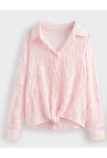 BY ELLE ET MOI BLOUSE ROZE JAQUARD STRUCTUUR