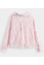 BY ELLE ET MOI BLOUSE ROZE JAQUARD STRUCTUUR