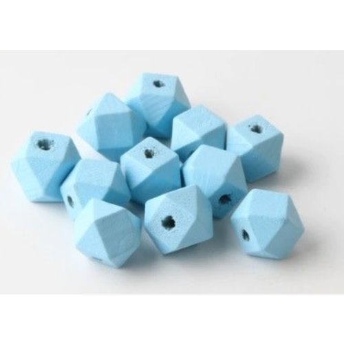 Huismerk Houten Facetkralen gekleurd 20mm