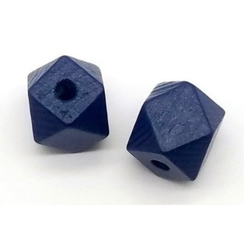 Huismerk Houten Facetkralen gekleurd 20mm