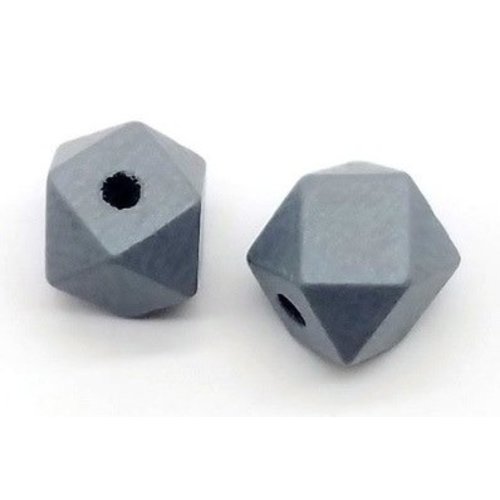 Huismerk Houten Facetkralen gekleurd 20mm