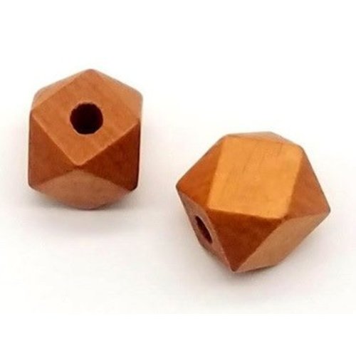 Huismerk Houten Facetkralen gekleurd 20mm