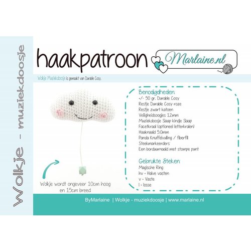 Marlaine Patroonboekje Wolkje Muziekdoosje