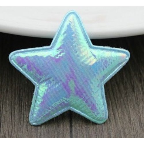 Embleem Ster 50mm Blauw 2st. Embleem Ster 50mm Blauw 2st.